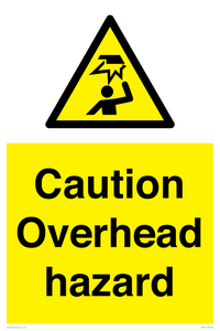 Caution Overhead hazard